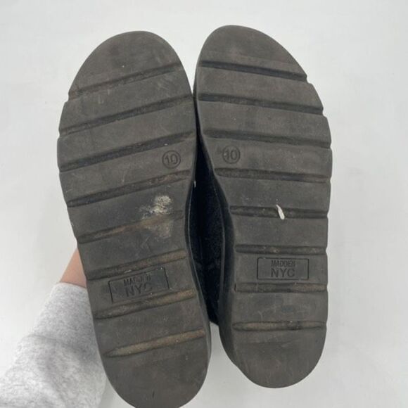 Steve Madden Flannel Fleece Lined Check Lace Up Zip Ankle Boots Size 10 Gray - Picture 8 of 10